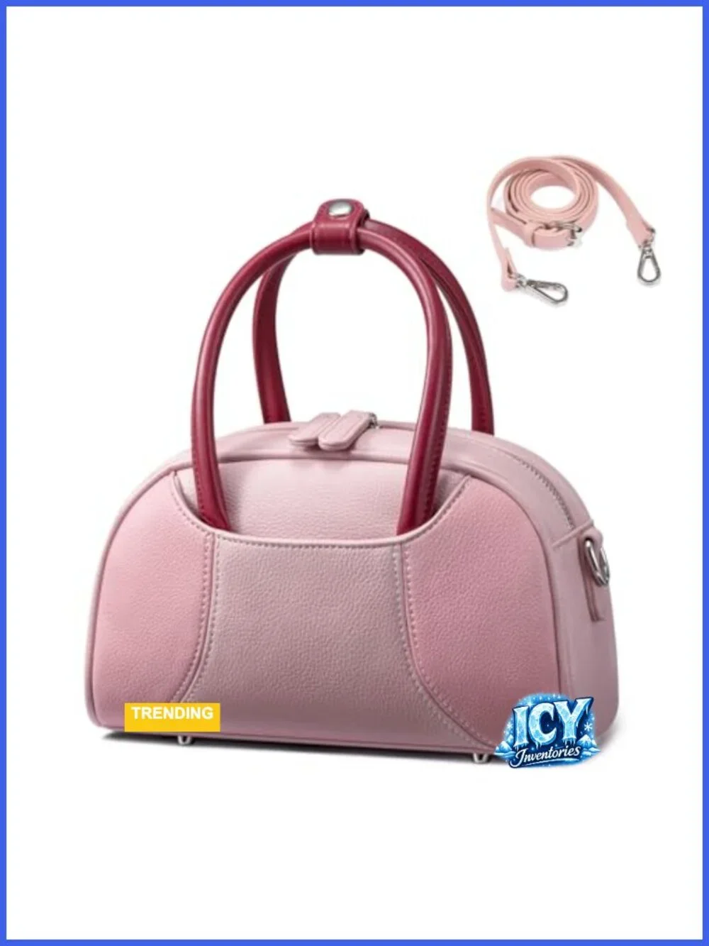 Faux Leather Crossbody Bag with RFID Blocking - Small Shoulder Purse for Women